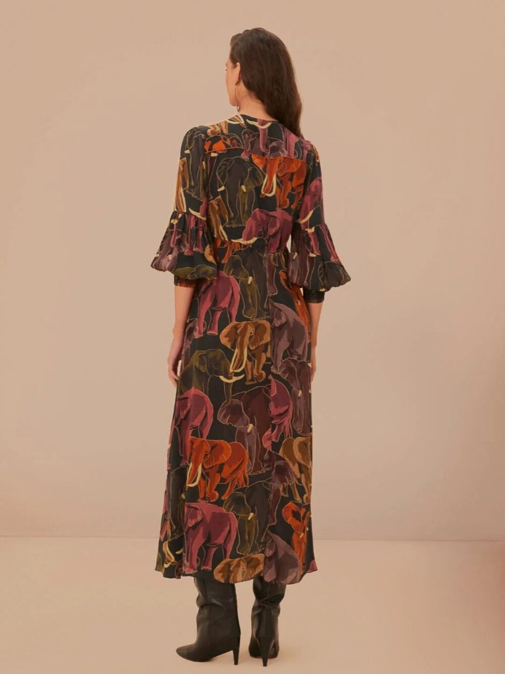 FARM Rio Elephants Green Maxi Dress NWT XL - Picture 7 of 10